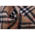 winter Woven plaid fleece wool fabric for overcoat